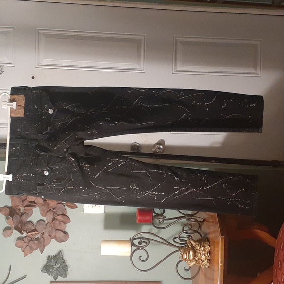 True Religion men's splattered skinny jeans - Picture 2 of 8